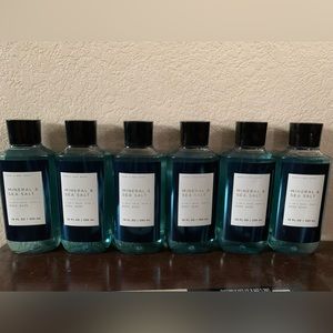 New bath and body works mineral and sea salt body washed set of 6